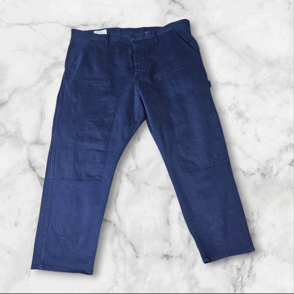 GAP 42x30 Double Knee Pants Carpenter Workwear Utility Blue Jeans Mens‎